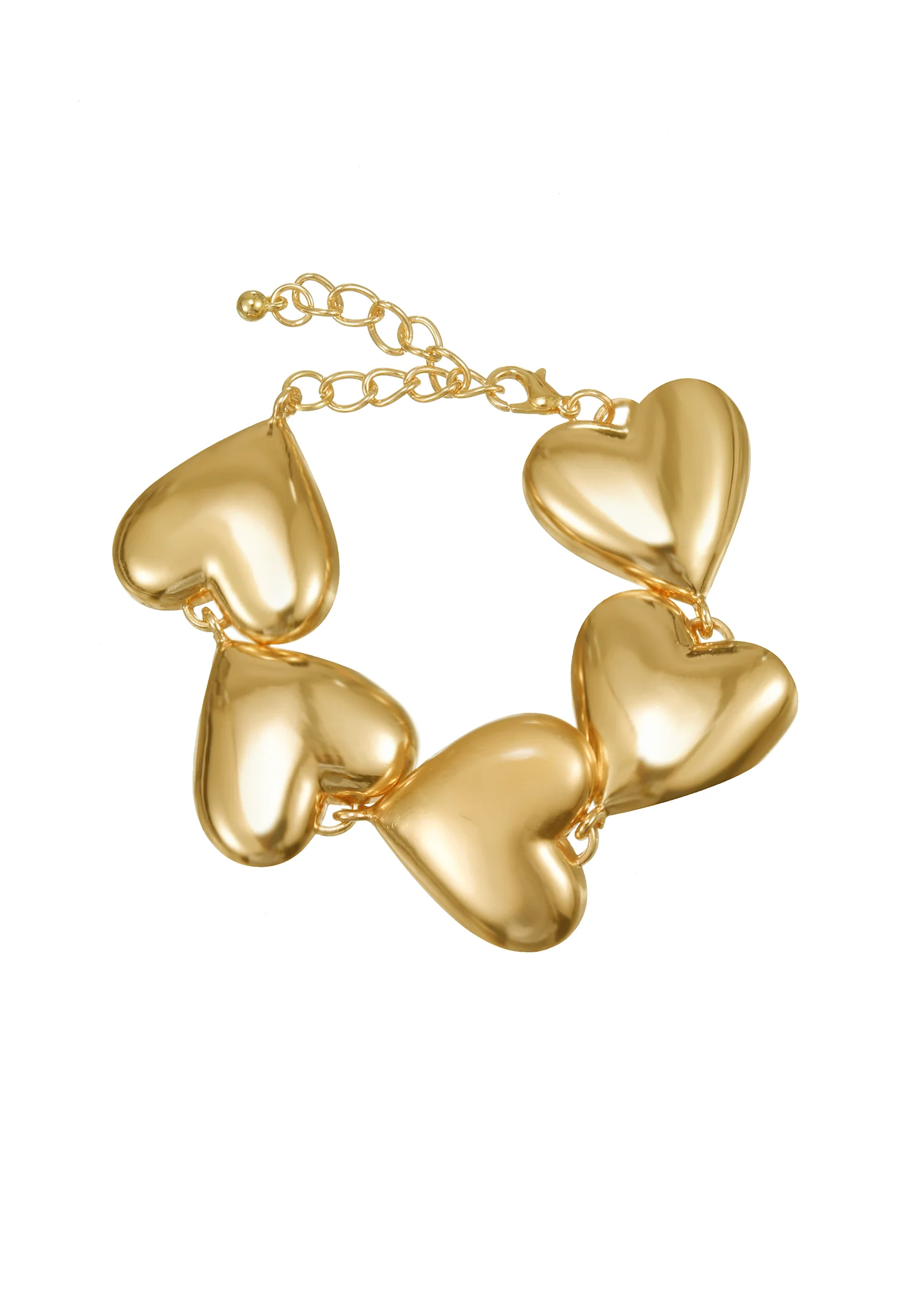 Pulsera Mona Fall in Love Corazones Dorados