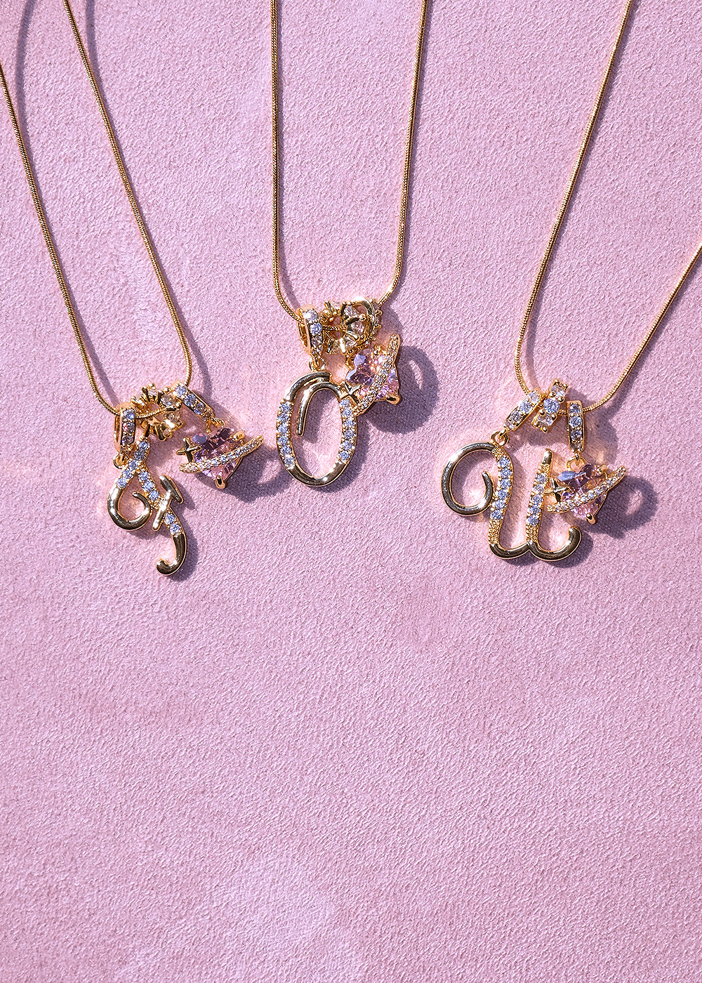 Star Alphabets Golden Necklace