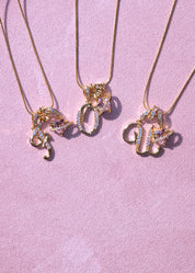 Star Alphabets Golden Necklace