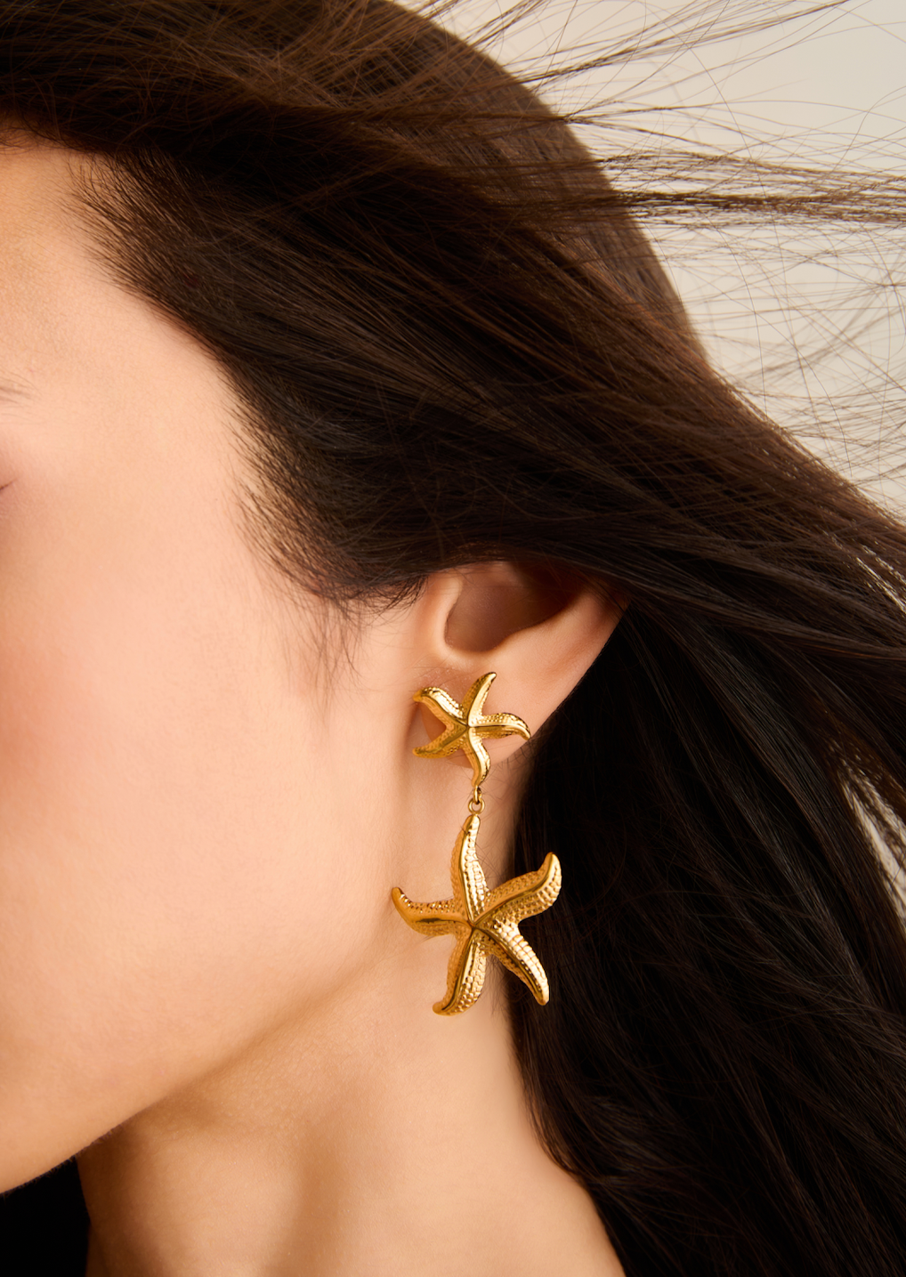 Natalia Starfish Golden Earrings