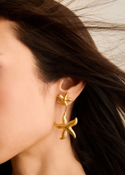 Natalia Starfish Golden Earrings