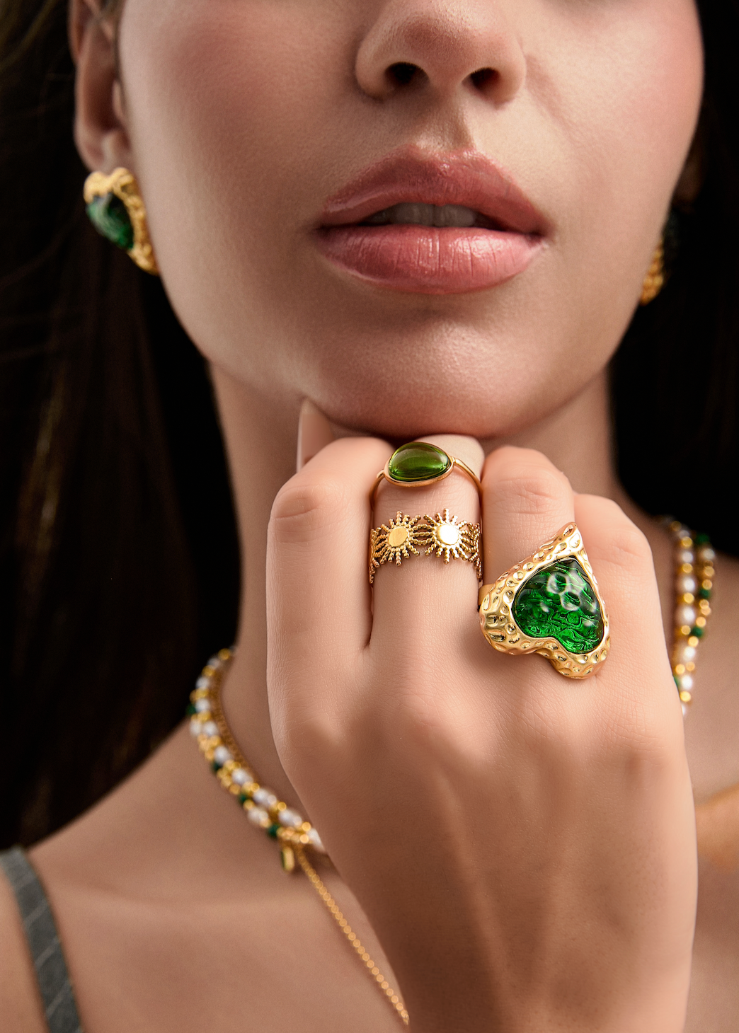 Kaya Green Stone Summer Ring