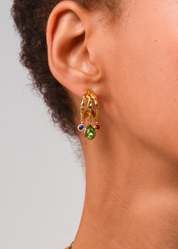 Maggie Colorful Golden Earrings