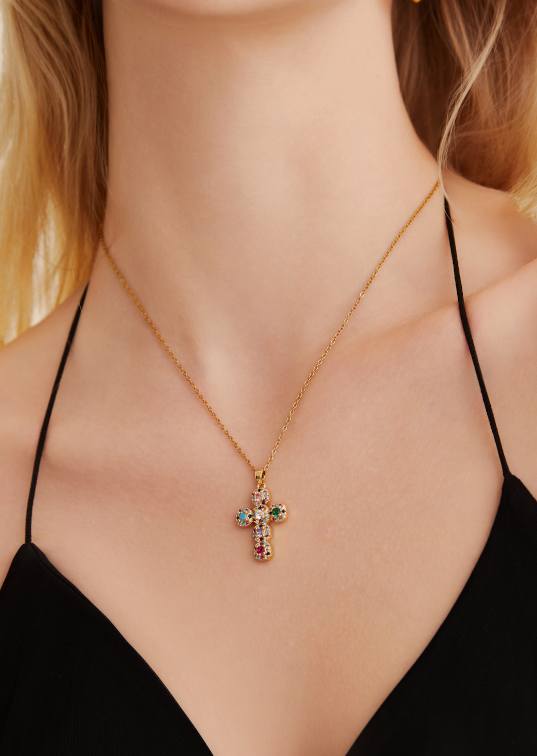 In Name Of Rose Cross Necklace