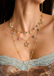 Dixie Colorful Cystal Golden Necklace