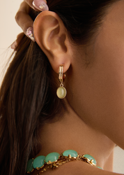 Jaded Jade Golden Earrings