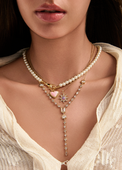 Quinn Pink Love Pearl Necklace