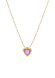Carly Rosy Heart Love Necklace