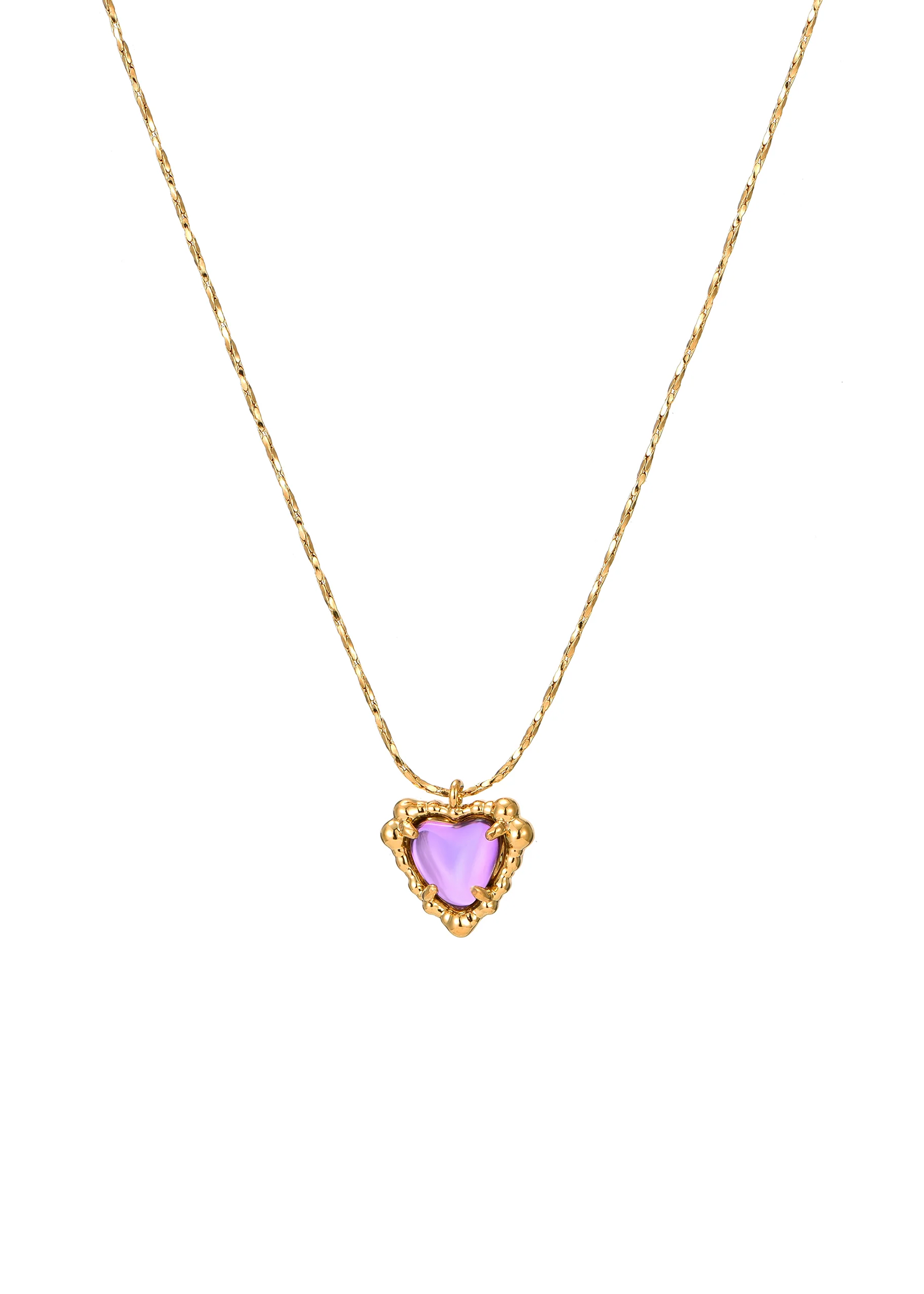 Carly Rosy Heart Love Necklace