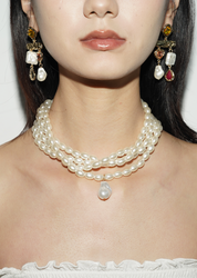 Alexa Elegant Pearl Choker Necklace