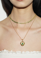 Regina Green Golden Layer Necklace