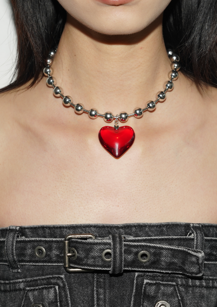 Dora Summer Passion Red Heart Necklace