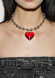 Collar Dora Summer Passion Corazón Rojo