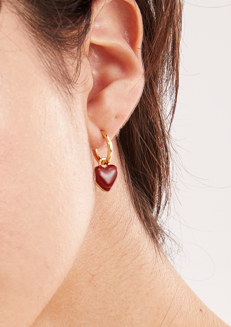 Eva Red Love Earrings