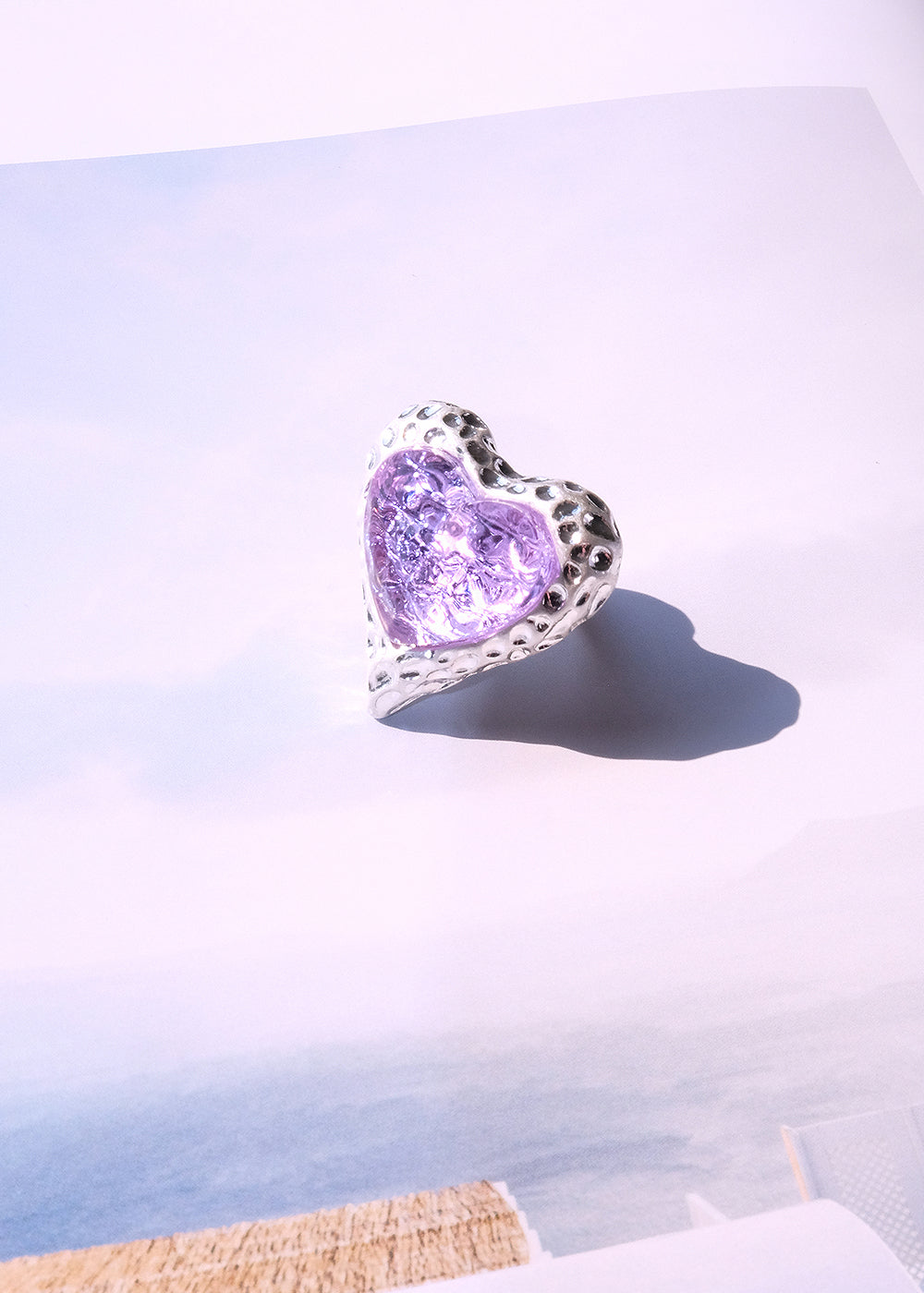 Adam Love In All Shape Pink Ring - Silver