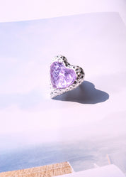 Adam Love In All Shape Pink Ring - Silver