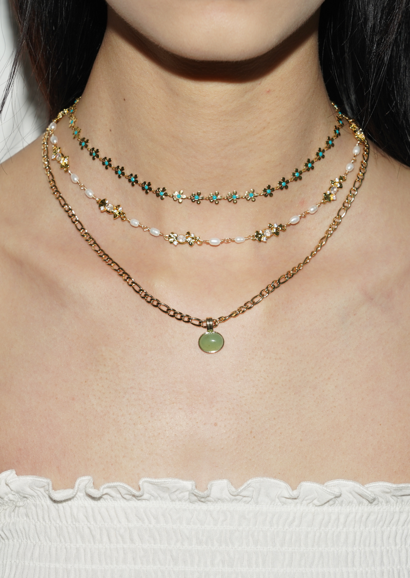 Jaded Jade Golden Necklace