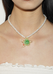 Sirena Green Flower Necklace