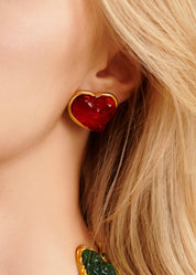 Mon Coeur T'adore Heart Earrings