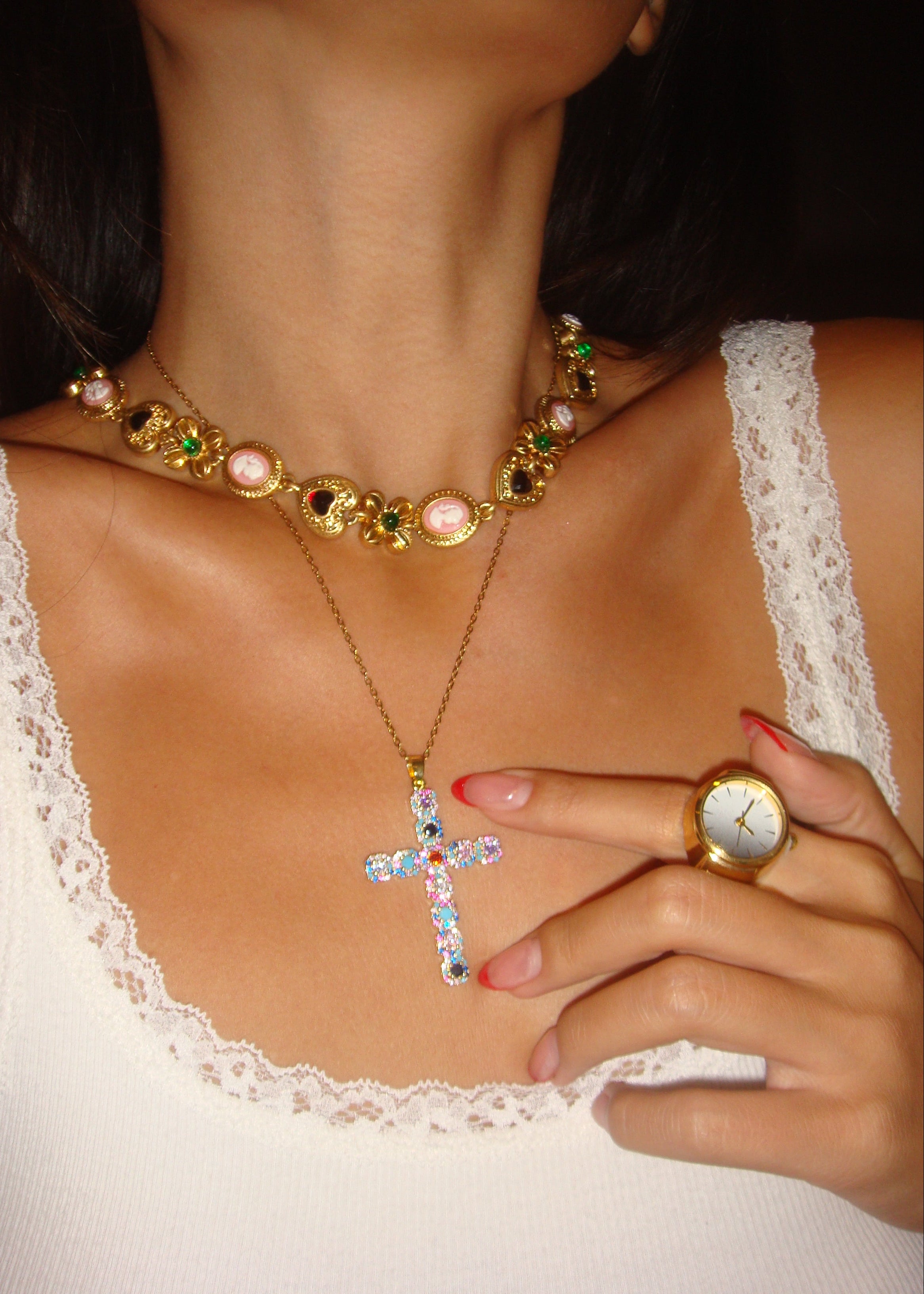 Midnight O'clock Adjustable Ring