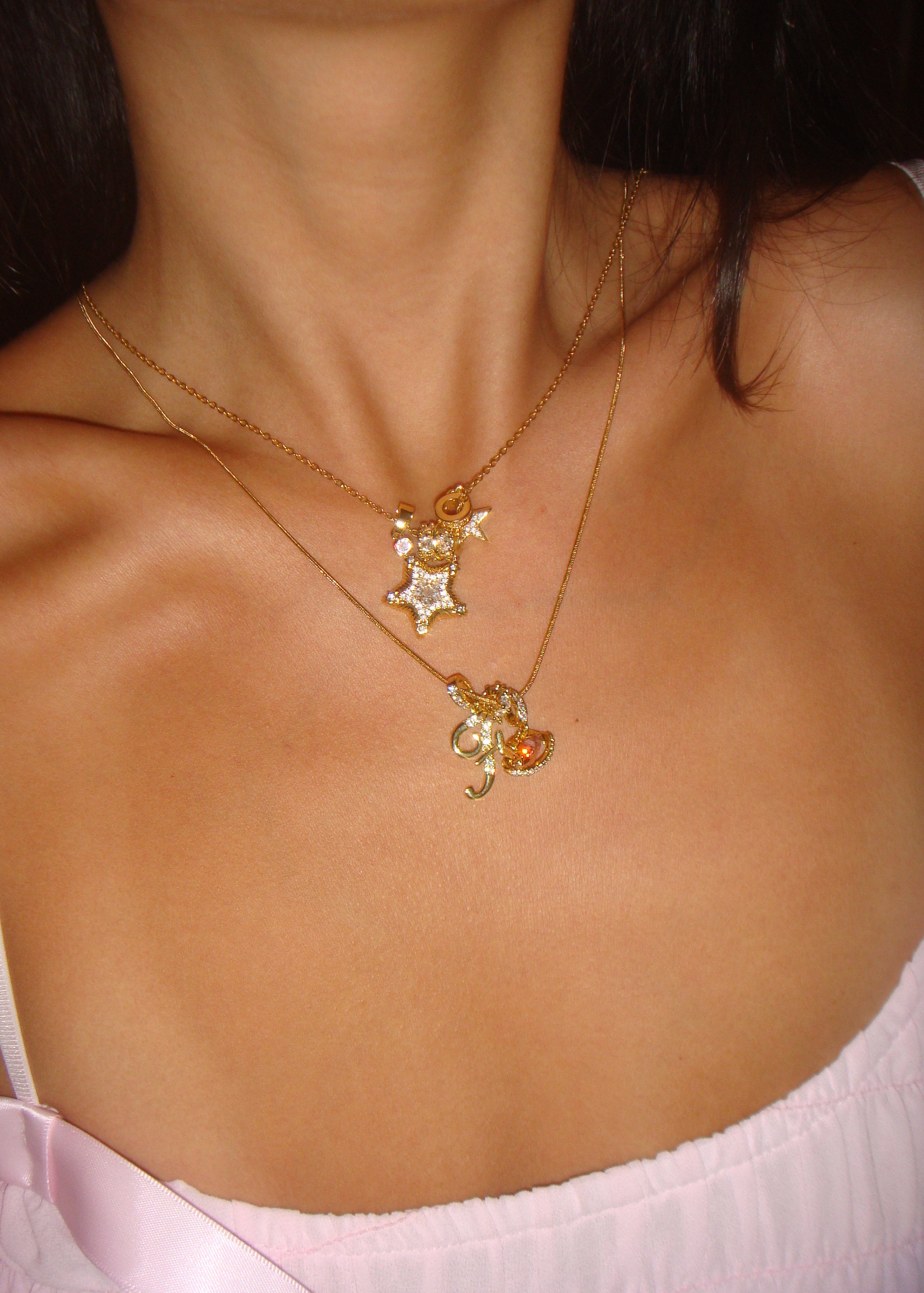 Love Alphabets Golden Necklace