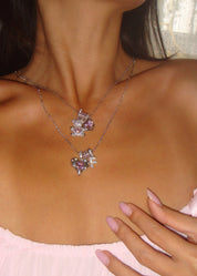 Hug Me Bear Necklace - Silver