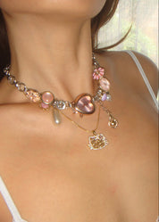 Kitty in Love Golden Necklace