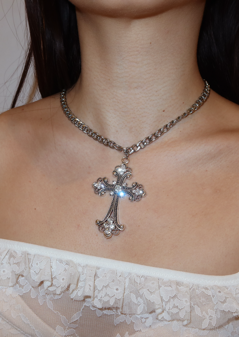 Celeste Gothic Cross Necklace