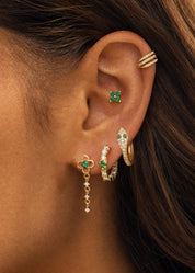 Dainty Clover Earrings Set