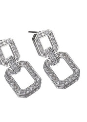 Sabrina silver diamond earrings