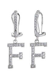 Pendientes de diamantes con alfabeto Foufou