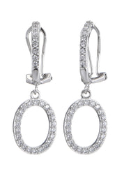 Pendientes de diamantes con alfabeto Foufou