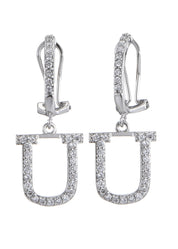 Foufou Alphabet Diamond Earrings