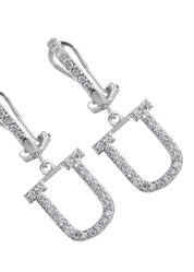 Foufou Alphabet Diamond Earrings