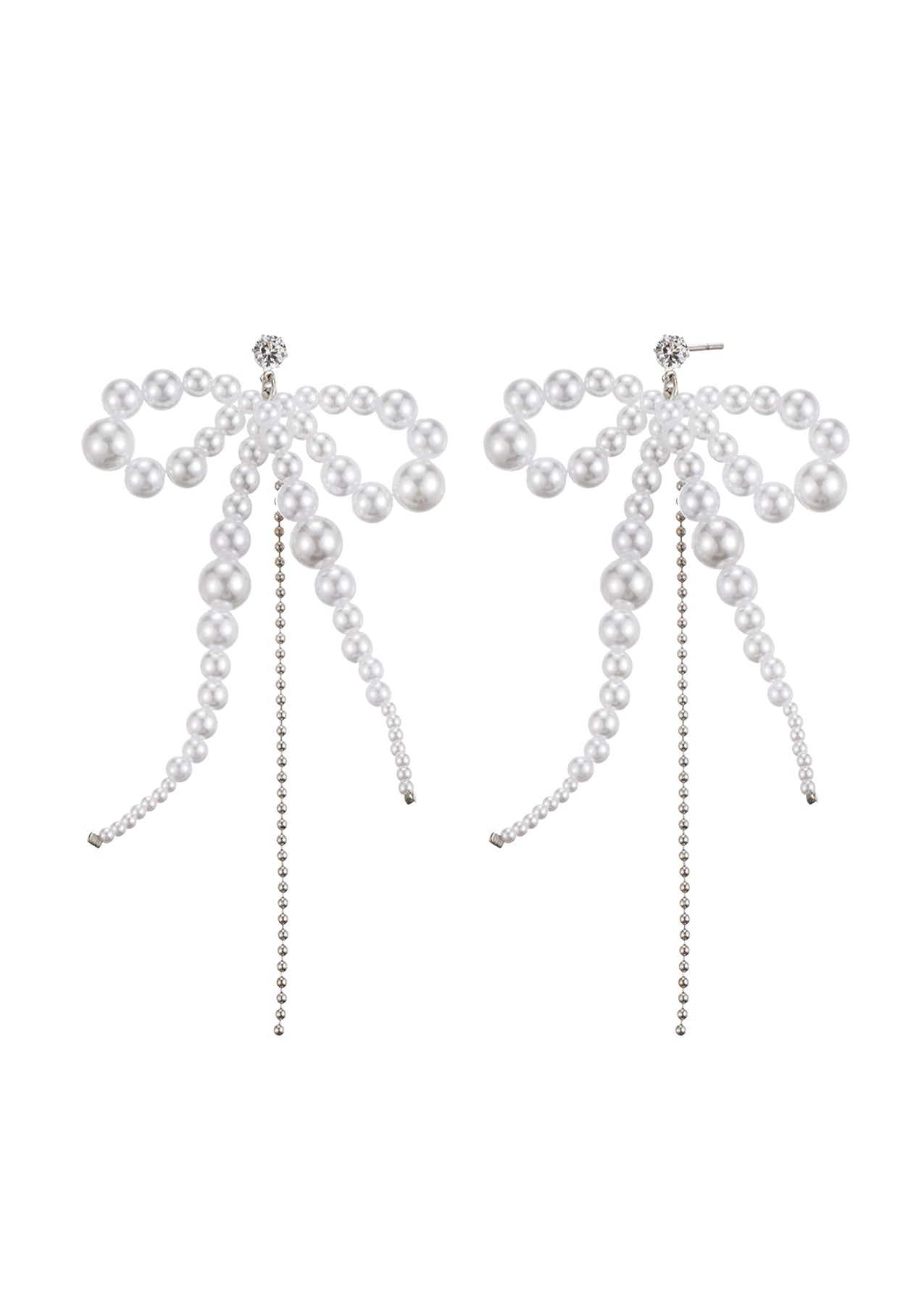 Annie Pearl Bow Shape Earrings