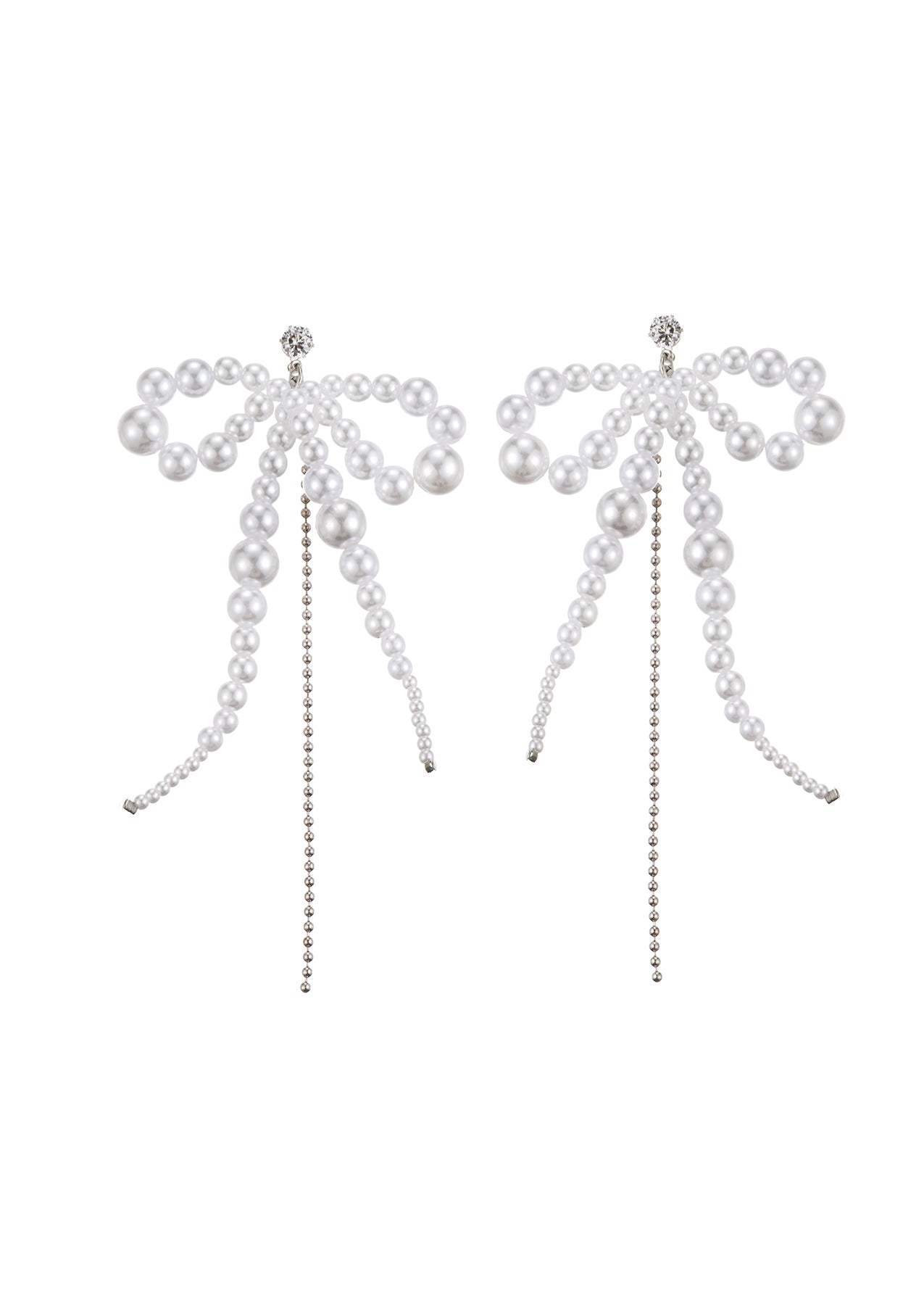 Annie Pearl Bow Shape Earrings