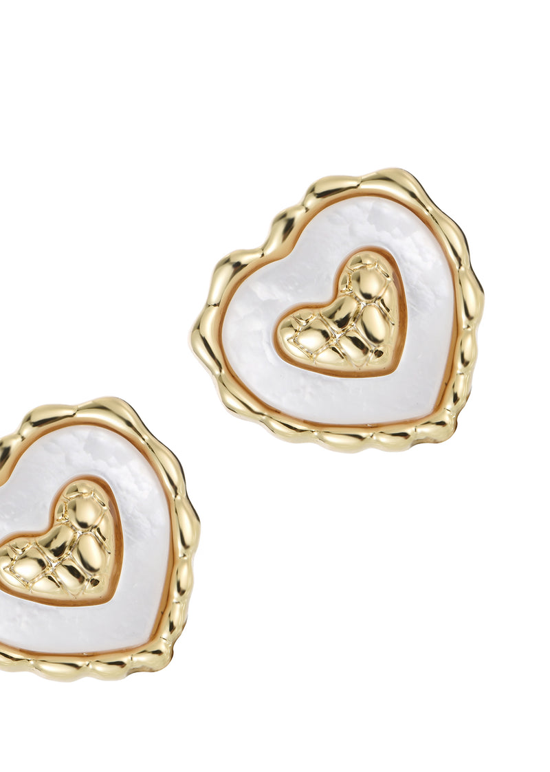 Millie Heart Shell Earrings