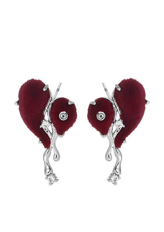Scarlett Heart Red Love Earrings