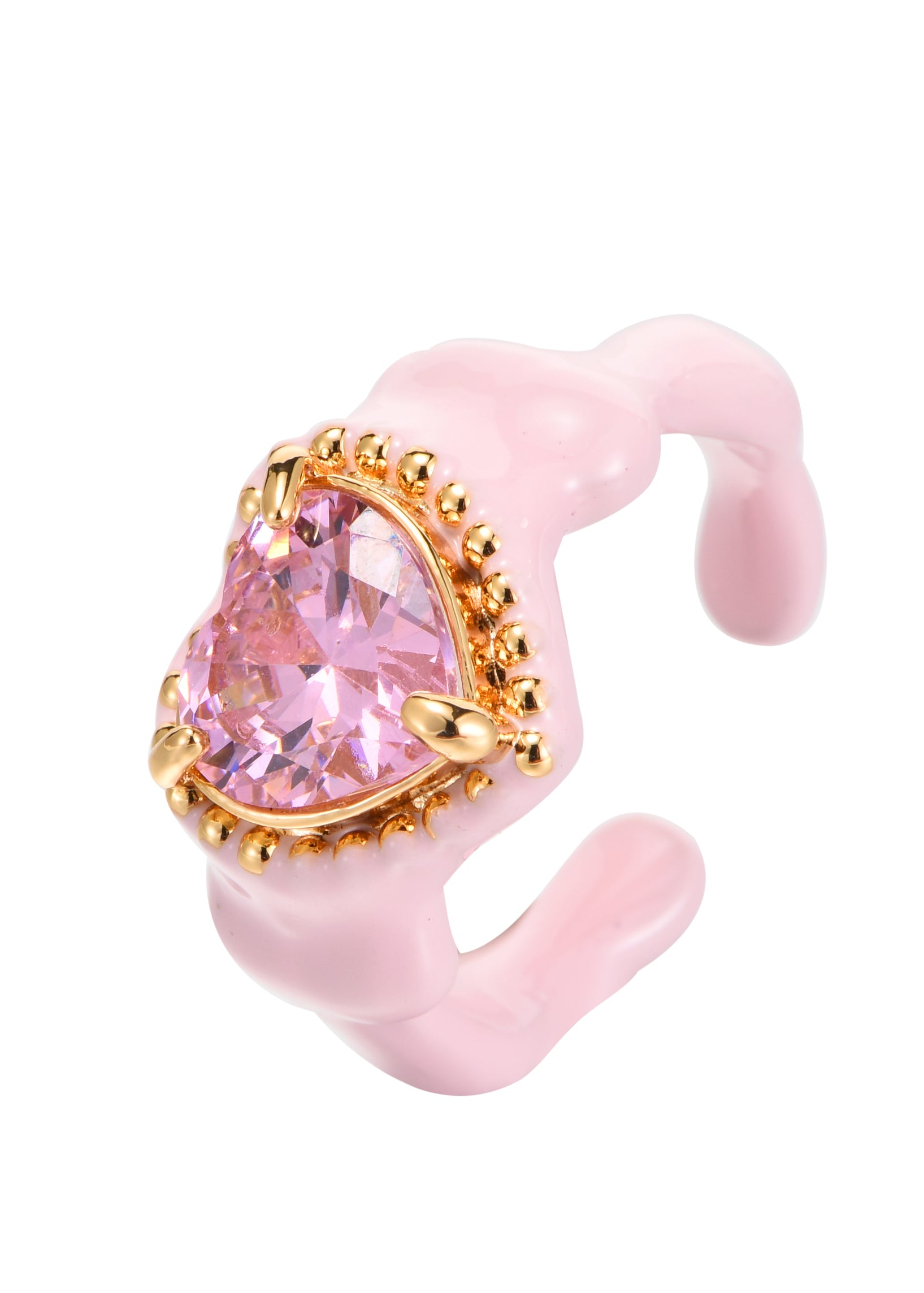 Xania Pink Heart Ring – Maison Foufou