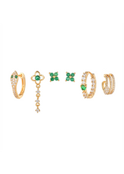 Dainty Clover Earrings Set