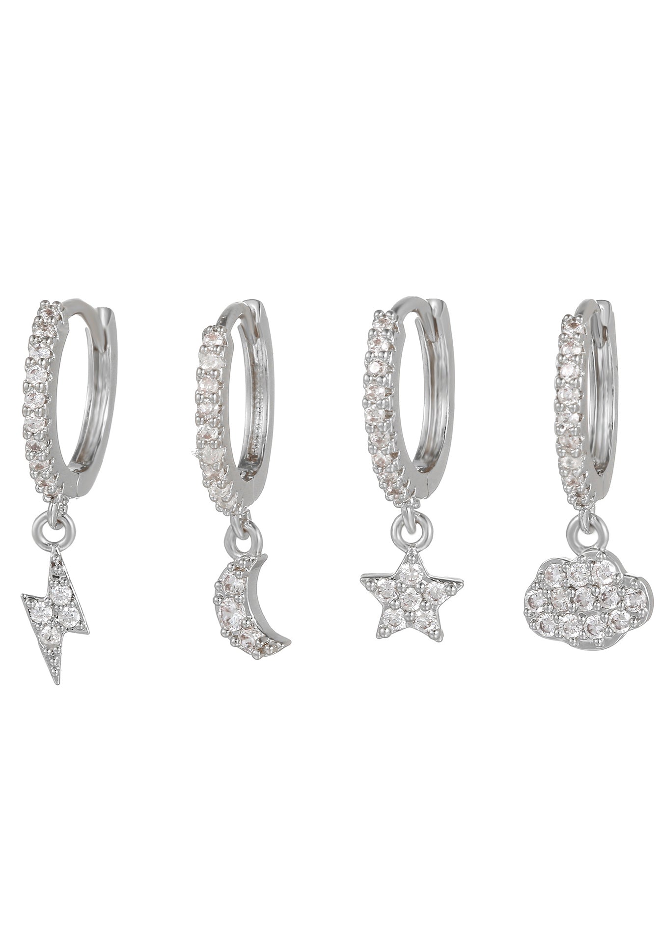 Sky Moods Golden Huggie Earrings Set