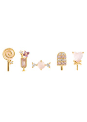 Charlie's Wonderland Golden Studs Earrings