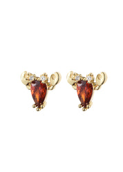 Glittering Petit Red Lobster Stud Earrings