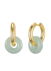 Pendientes de jade verde