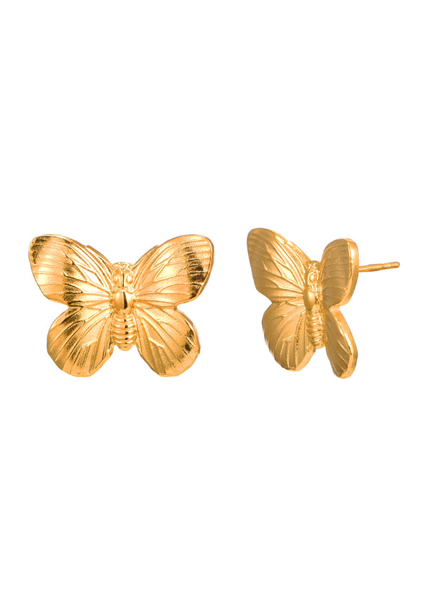 Giant Golden Moth Earrings