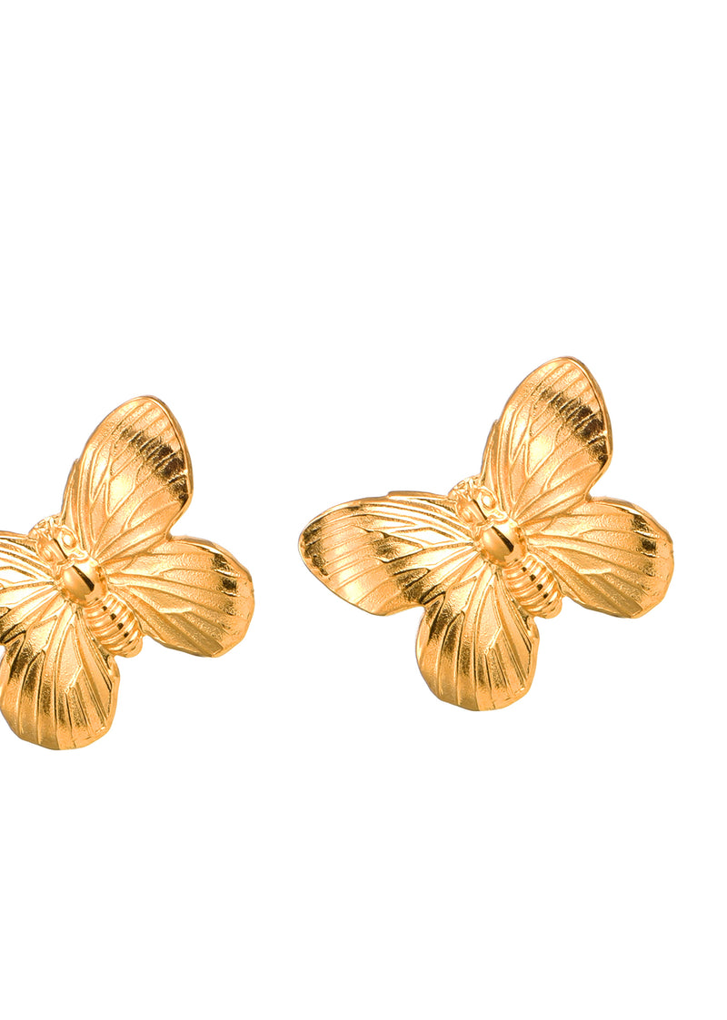 Giant Golden Moth Earrings