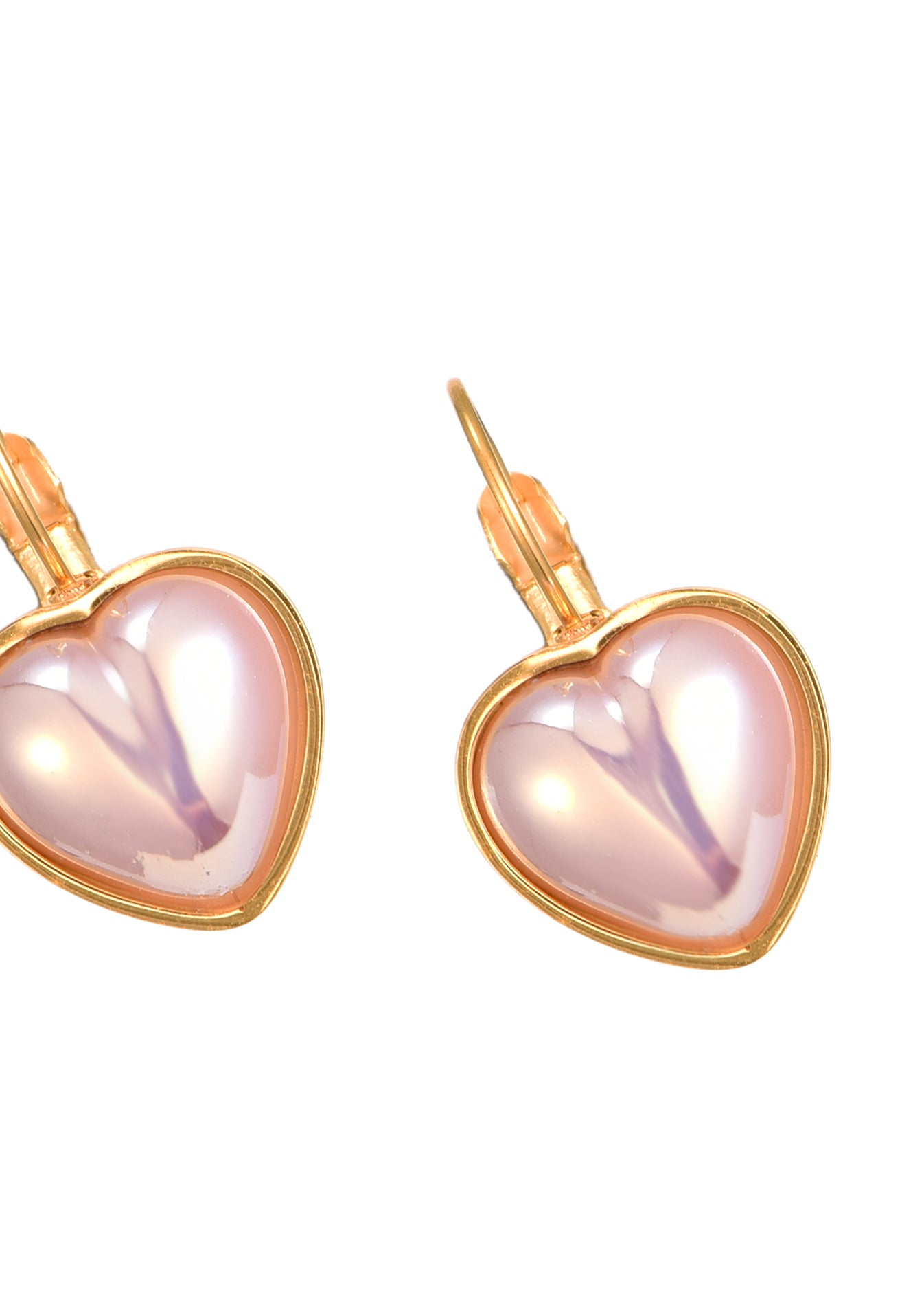 Mermaid Heart Golden Earrings