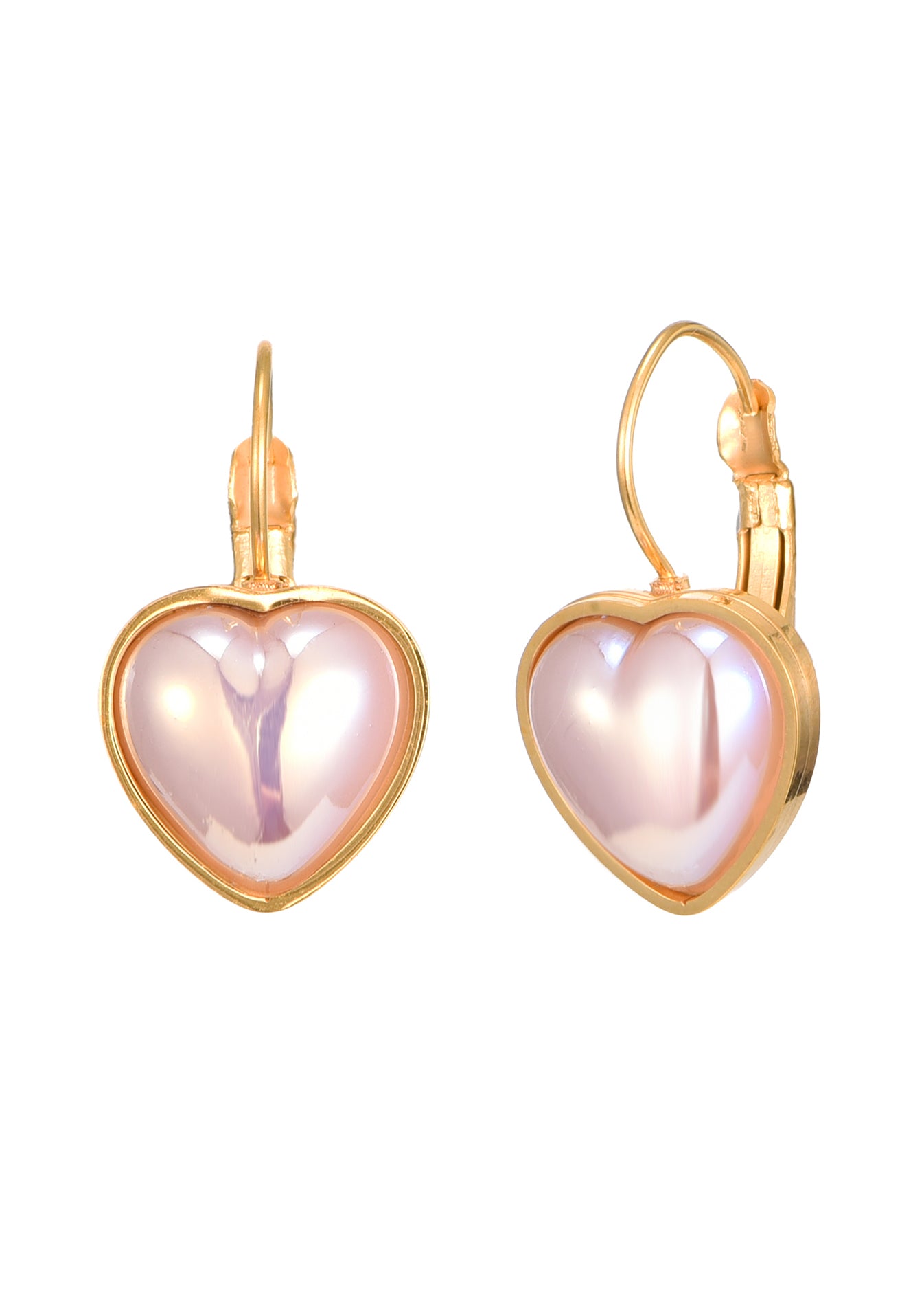 Mermaid Heart Golden Earrings