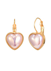 Mermaid Heart Golden Earrings