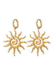 Soleil Sun Golden Earrings